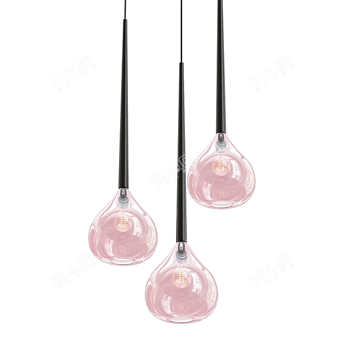 Modern Hanging Chandelier Forma 3D model image 1