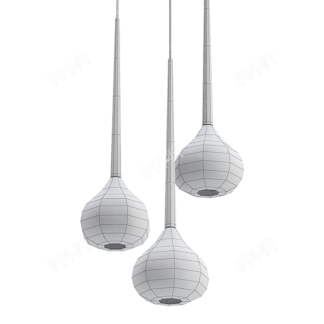 Modern Hanging Chandelier Forma 3D model image 2