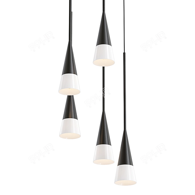 Elegant Conicita Pendant Chandelier 3D model image 1