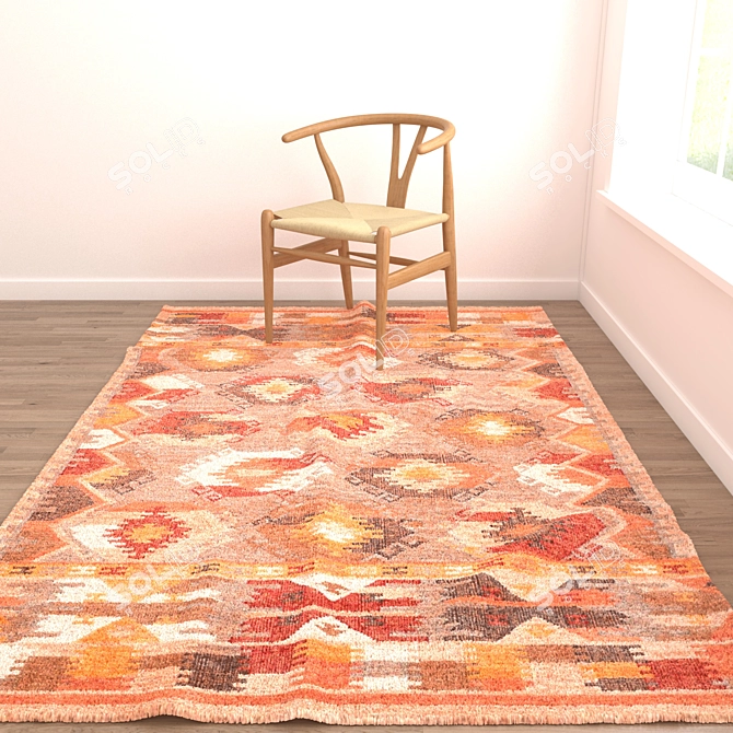 Versatile Rug Set: 6 Stunning Designs 3D model image 4