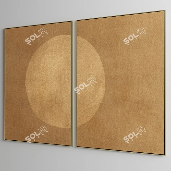 Modern Abstract Photo Frame Set 3D model image 4