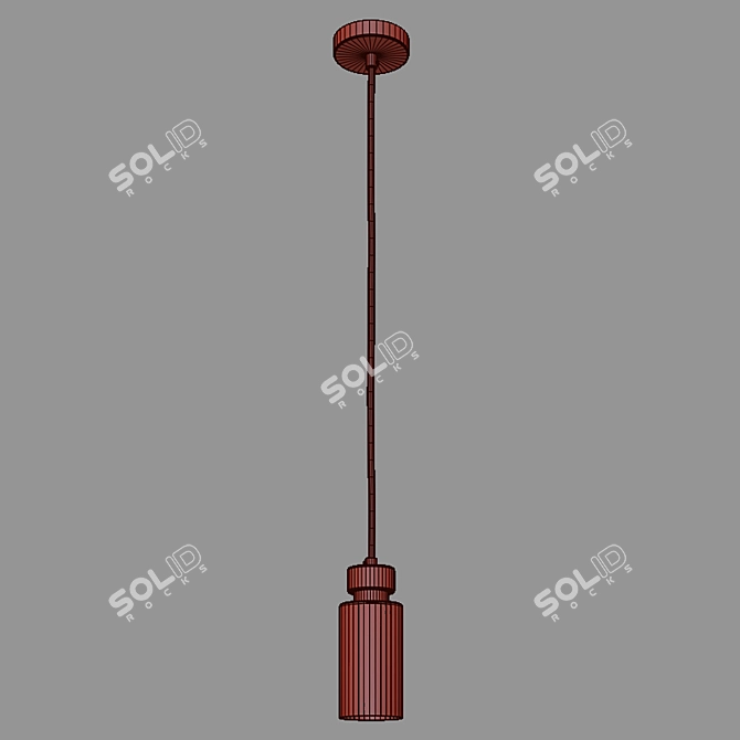 Amado Pendant Lamp with Glass Shade 3D model image 2