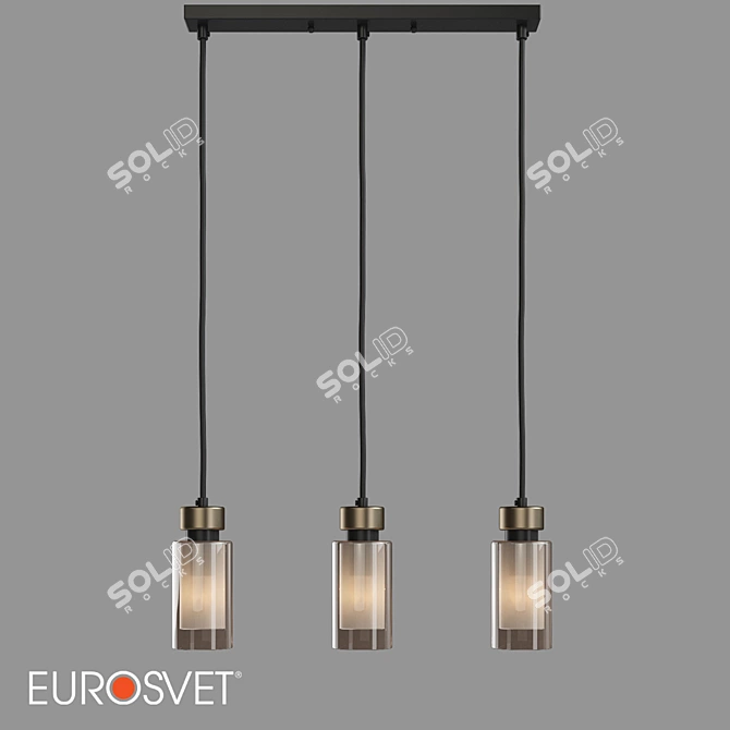 Amado OM Pendant Lamp: Eurosvet Glass Shades 3D model image 1