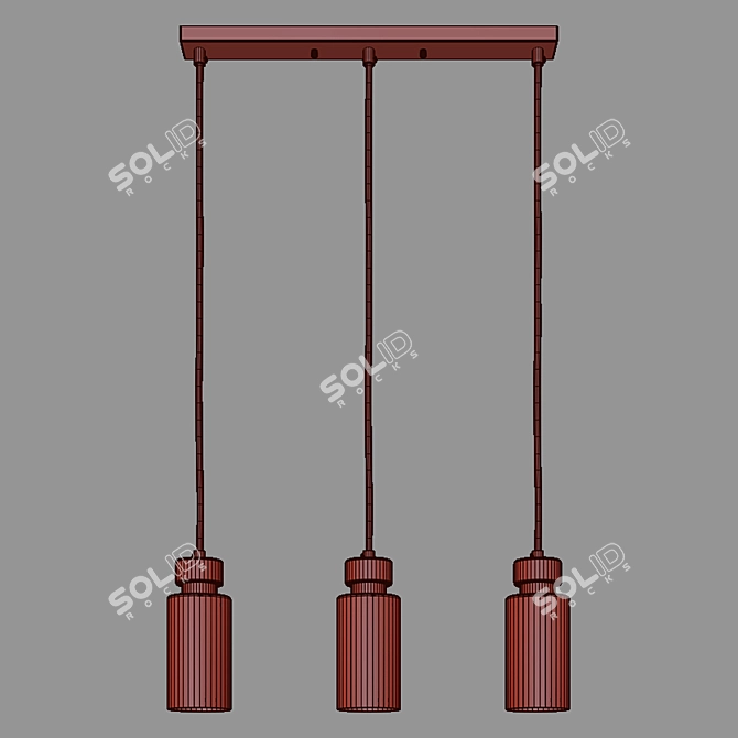 Amado OM Pendant Lamp: Eurosvet Glass Shades 3D model image 2