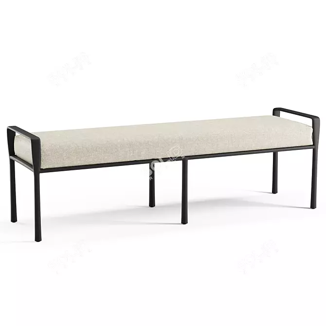 Bodhi King Bench: Luxurious Comfort & Contemporary Style 3D model image 1