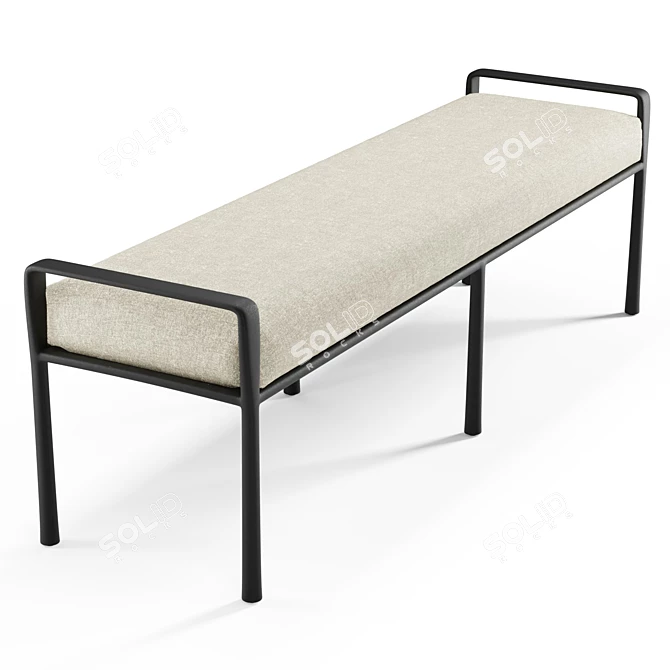 Bodhi King Bench: Luxurious Comfort & Contemporary Style 3D model image 3