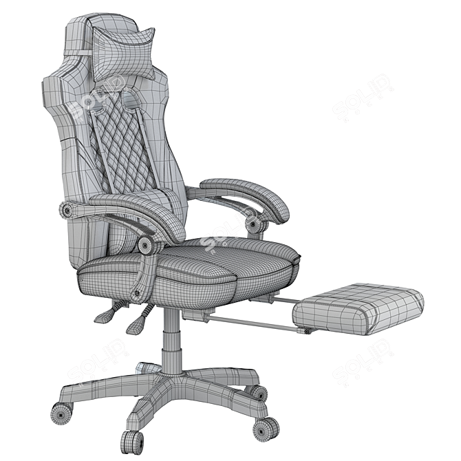 Elevate Your Workspace: Lynxtyn Swivel Chair 3D model image 7