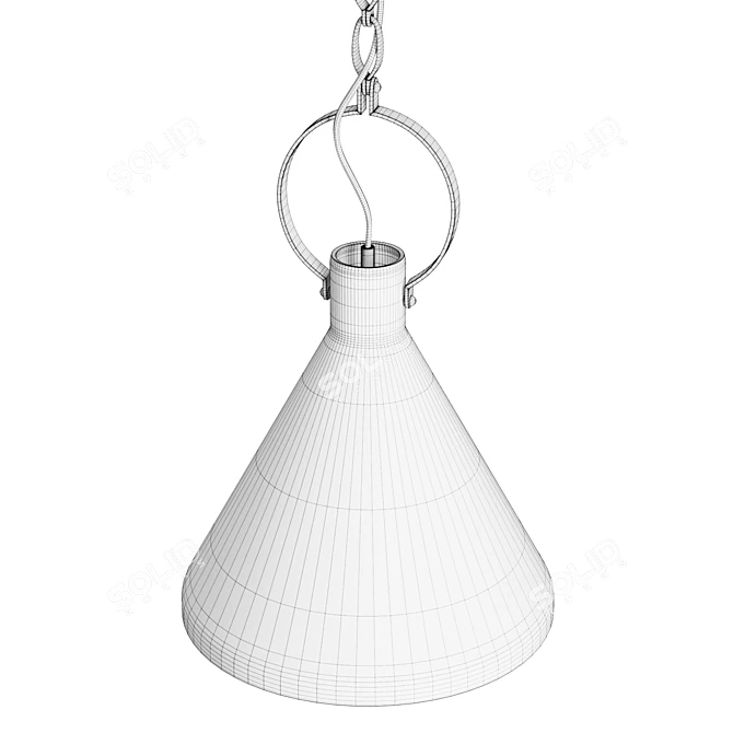 Elegant Clear Limoges Pendant 3D model image 6