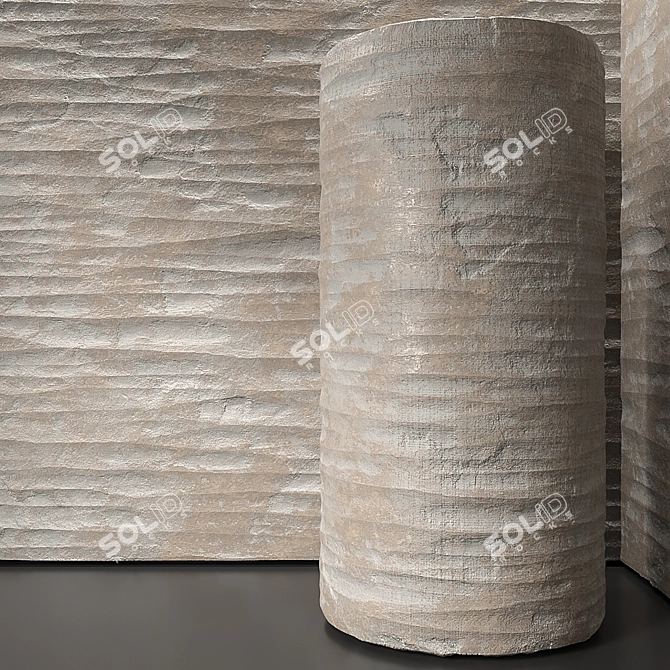 Seamless Decorative Wallcovering 3D model image 2