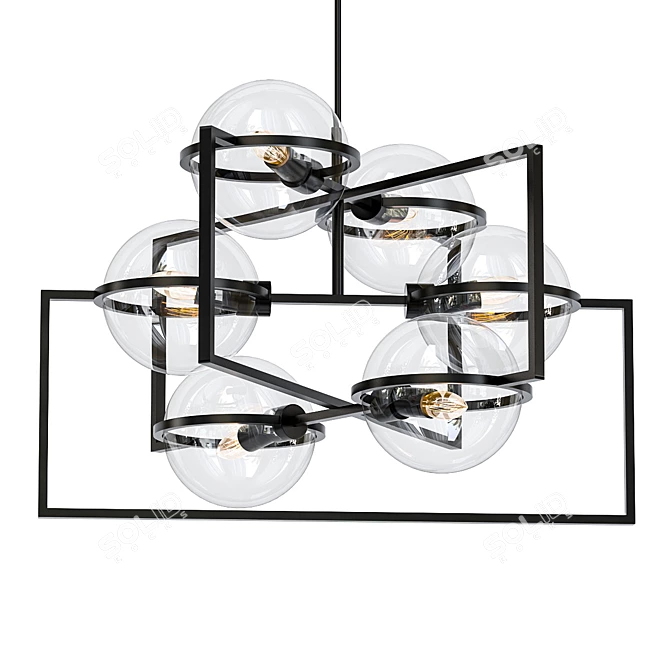 Troy F6226: Sleek 6 Light Pendant 3D model image 1