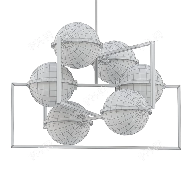 Troy F6226: Sleek 6 Light Pendant 3D model image 2