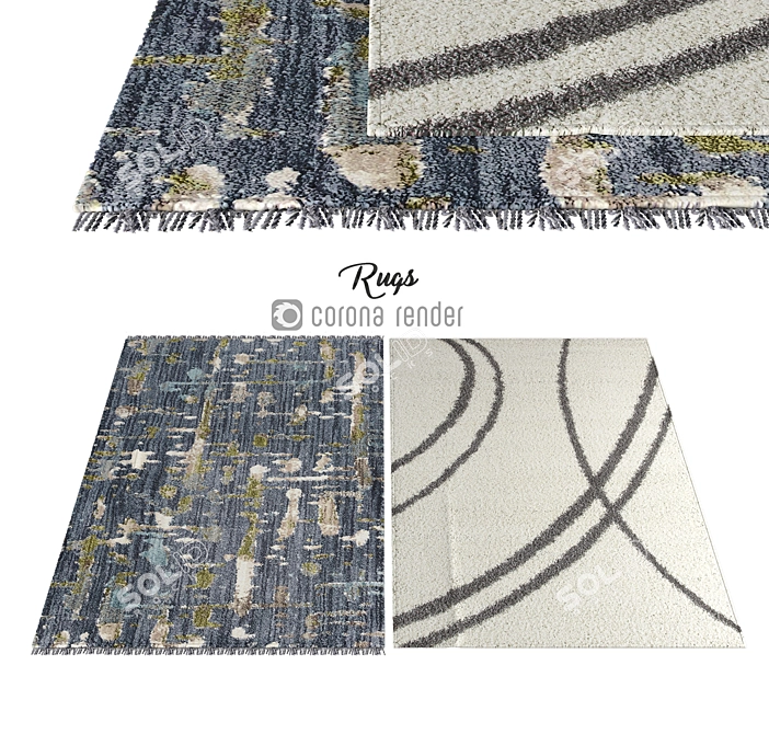 Luxury Modern Carpets-280 336 Polys 3D model image 1