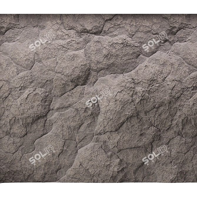 Seamless Rock Cliff Textures 3D model image 1