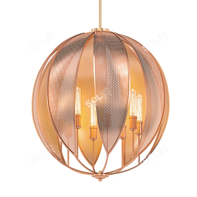 Elegant Linden Chandelier 3D model image 1