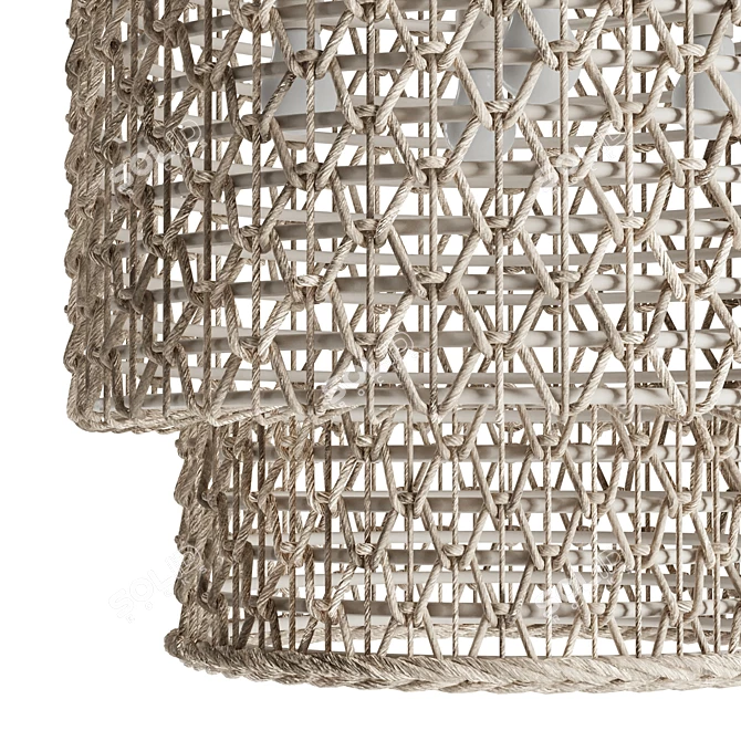 Rattan Serenity Pendant 3D model image 4