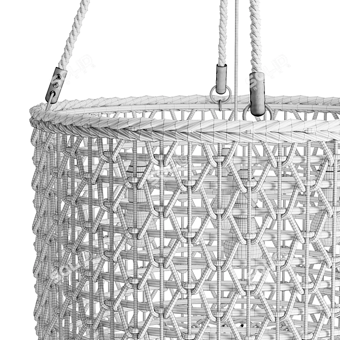 Rattan Serenity Pendant 3D model image 6