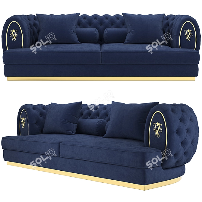 Oberon Sofa: Modern Sophistication for Your Vision 3D model image 2