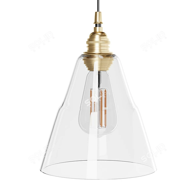 Elegant Pulley Mount Wall Light 3D model image 1