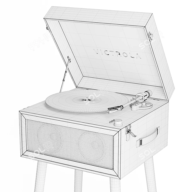 Victrola VTA-75 Bluetooth Retro Record Player 3D model image 6