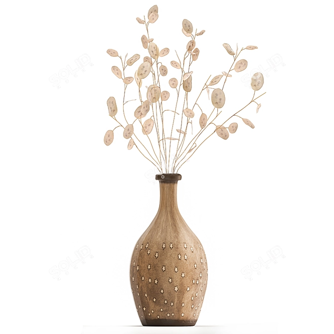 African-inspired Dry Reed Bouquet 3D model image 3