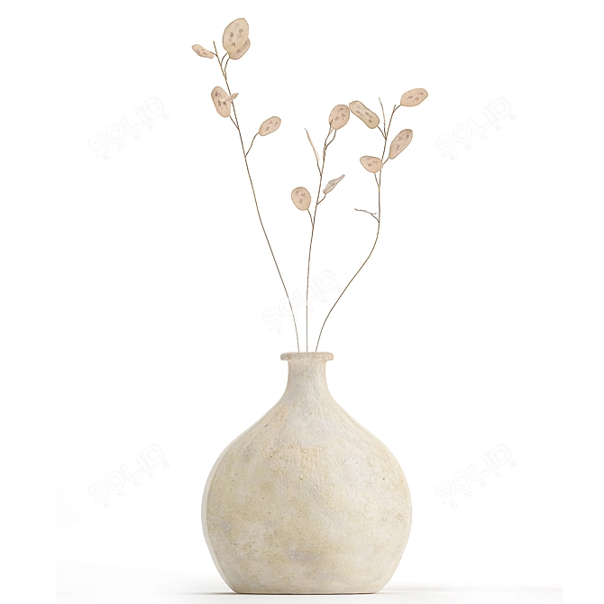 African-inspired Dry Reed Bouquet 3D model image 4