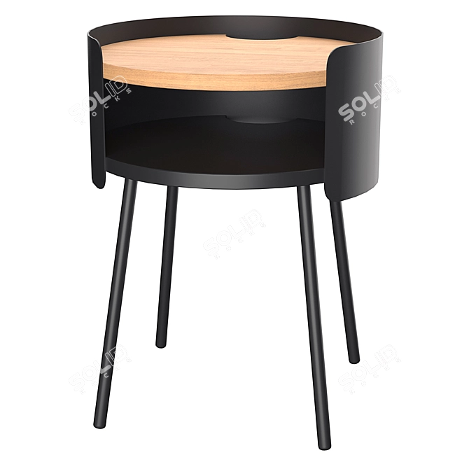 Modern Teal Bedside Table: Ooty 3D model image 3