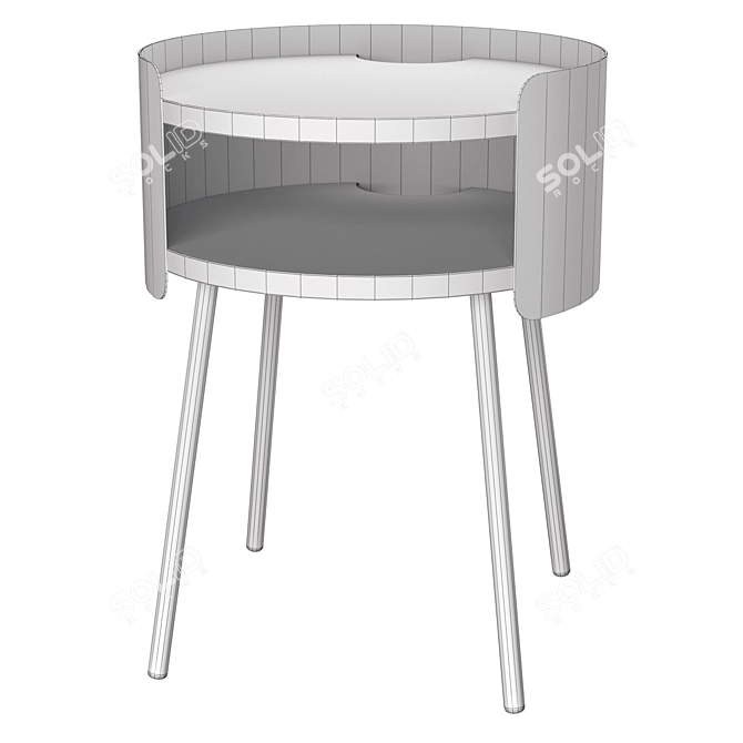 Modern Teal Bedside Table: Ooty 3D model image 5