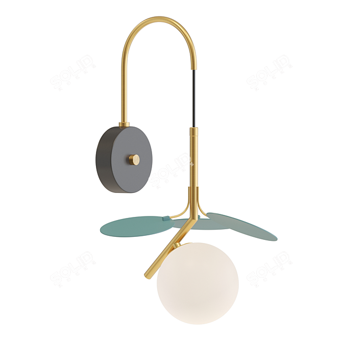 Elegant Matisse Blue Pendant Lamp 3D model image 2