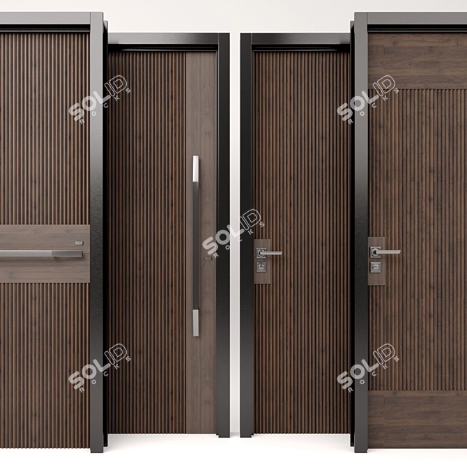 Elegant Entry Door Collection 3D model image 3