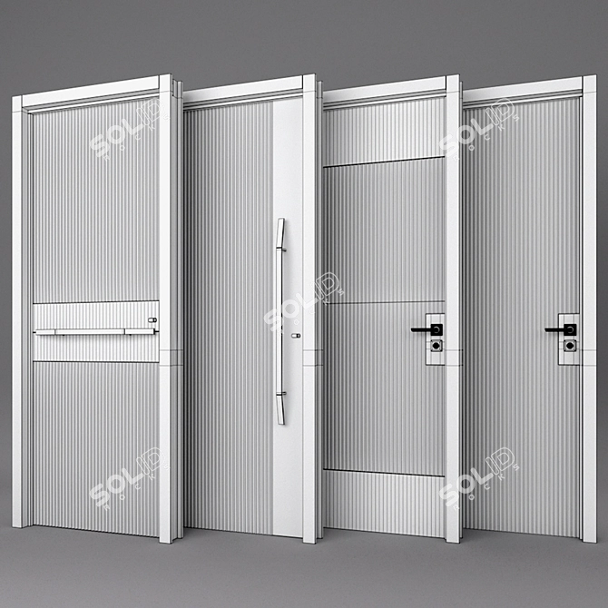 Elegant Entry Door Collection 3D model image 4