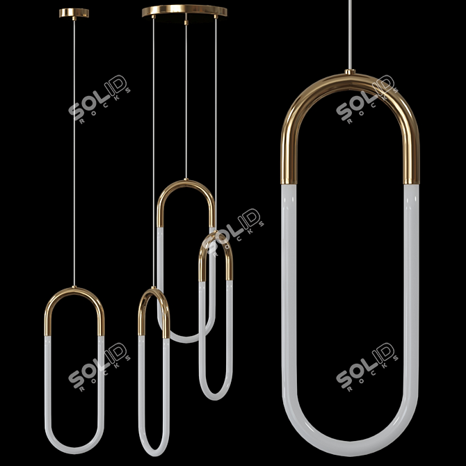 Elegant Pendulum Light 3D model image 1