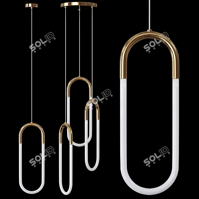 Elegant Pendulum Light 3D model image 3