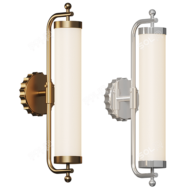 Vintage-inspired Latimer Wall Sconce 3D model image 1