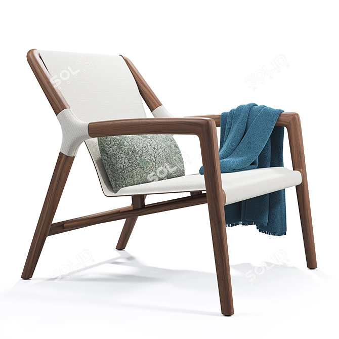 Rubelli Casa Tela Armchair: Stylish, Comfortable, and Versatile 3D model image 6