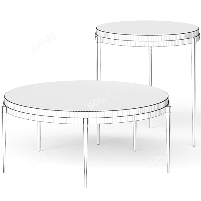 Sleek Elegance: Arteriors Kelsie Coffee Tables 3D model image 2