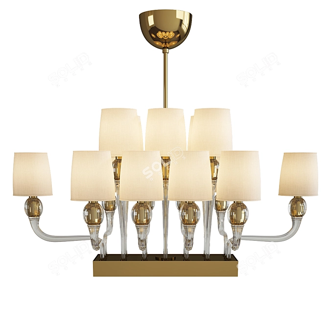 Elegant Bramante Chandelier 3D model image 2