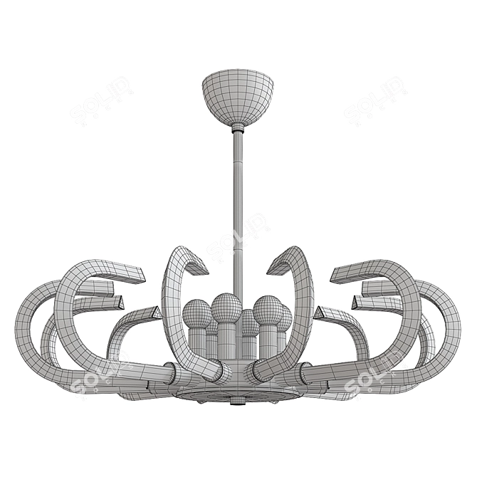 Elegant Tobia Chandelier 3D model image 3