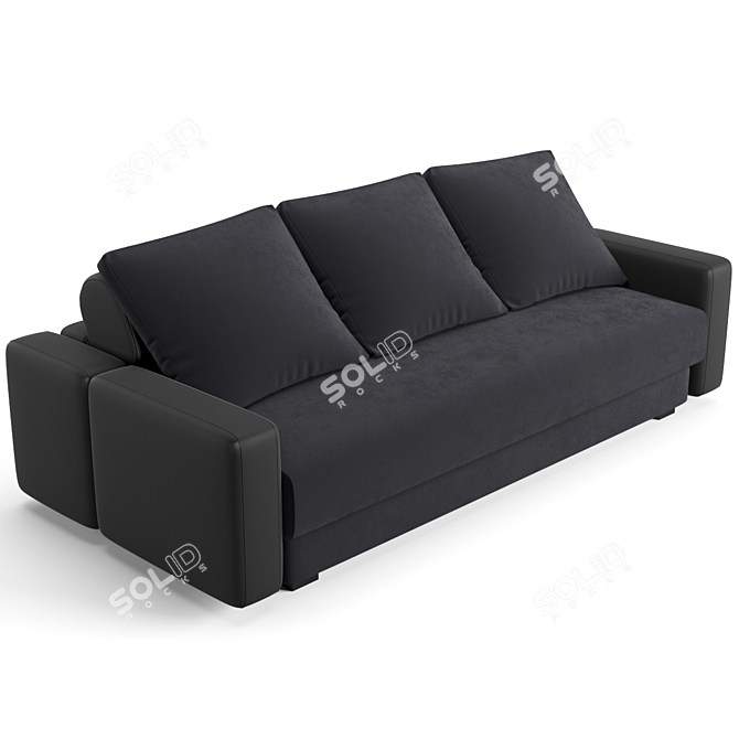 Luxury Fendi Halston Sofa - 234cm 3D model image 2