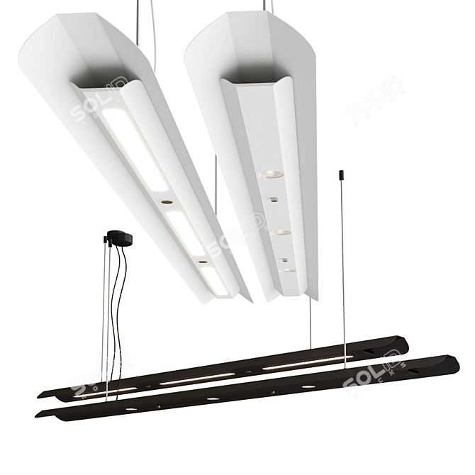 Modern LED Pendant Lights: Vectris Z Collection 3D model image 1