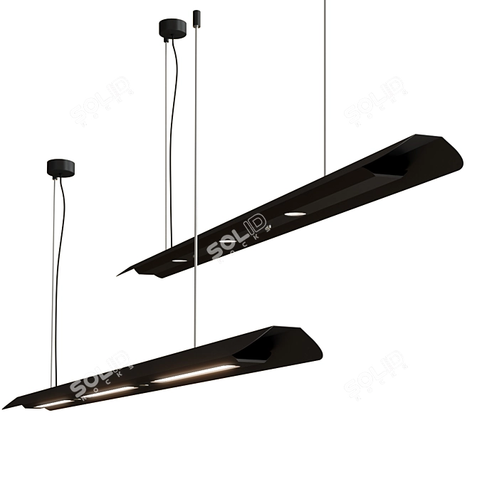 Modern LED Pendant Lights: Vectris Z Collection 3D model image 2