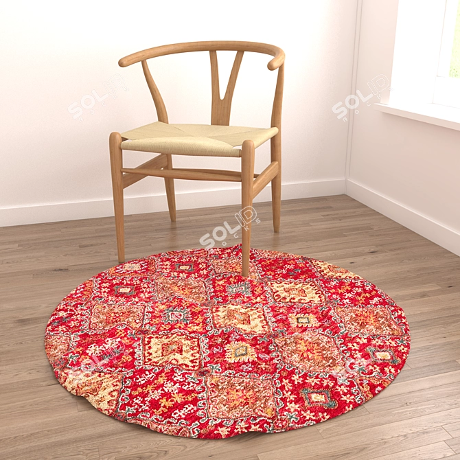 Versatile Round Rug Set 3D model image 4