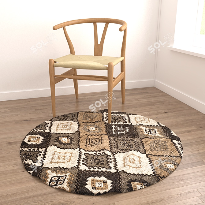 Versatile Round Rug Set 3D model image 5