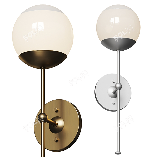 Elegant Glow: Montview Wall Sconce 3D model image 1