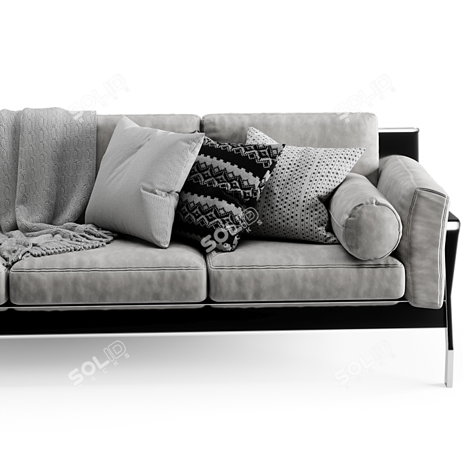 Contemporary Cassina Eloro Sofa 3D model image 2