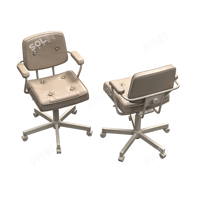 ErgoWork Task Chair - Choose Your Finish! 3D model image 2