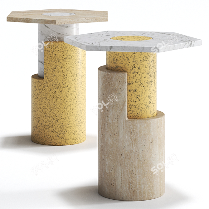 Braque Side Table: Sleek Design and Versatile Functionality 3D model image 1