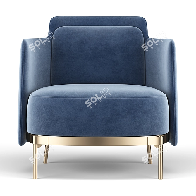 Taped Elegance Armchair 3D model image 3