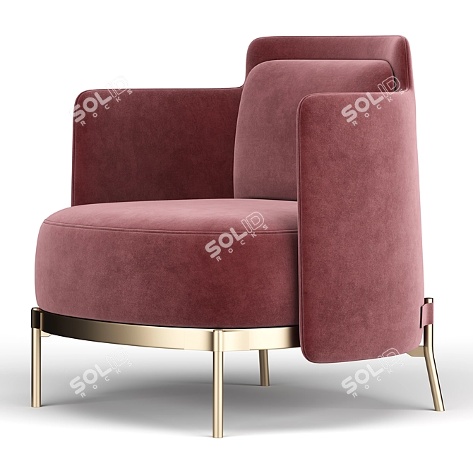 Taped Elegance Armchair 3D model image 4