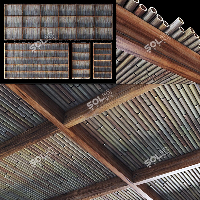 Bamboo Haven: Ceiling Decor 3D model image 1