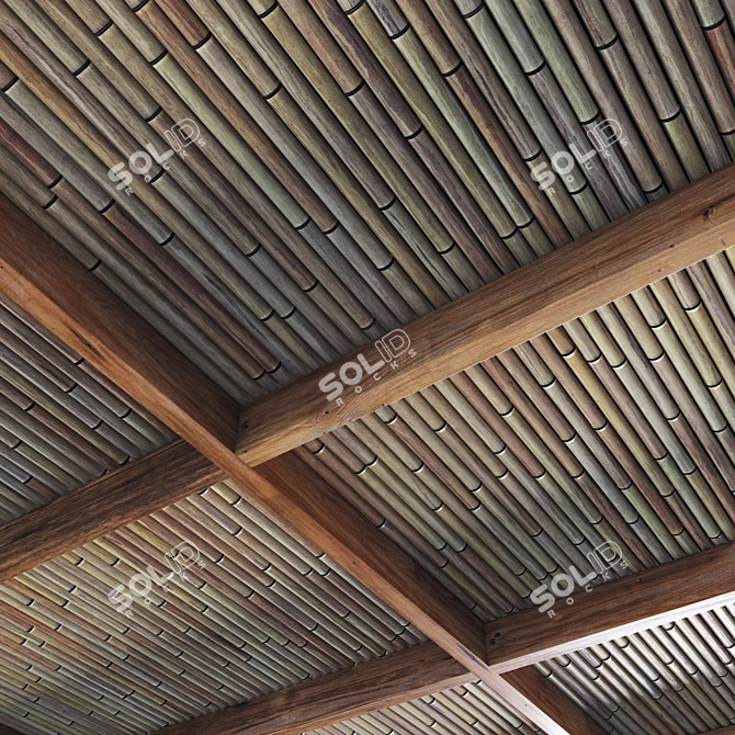 Bamboo Haven: Ceiling Decor 3D model image 2